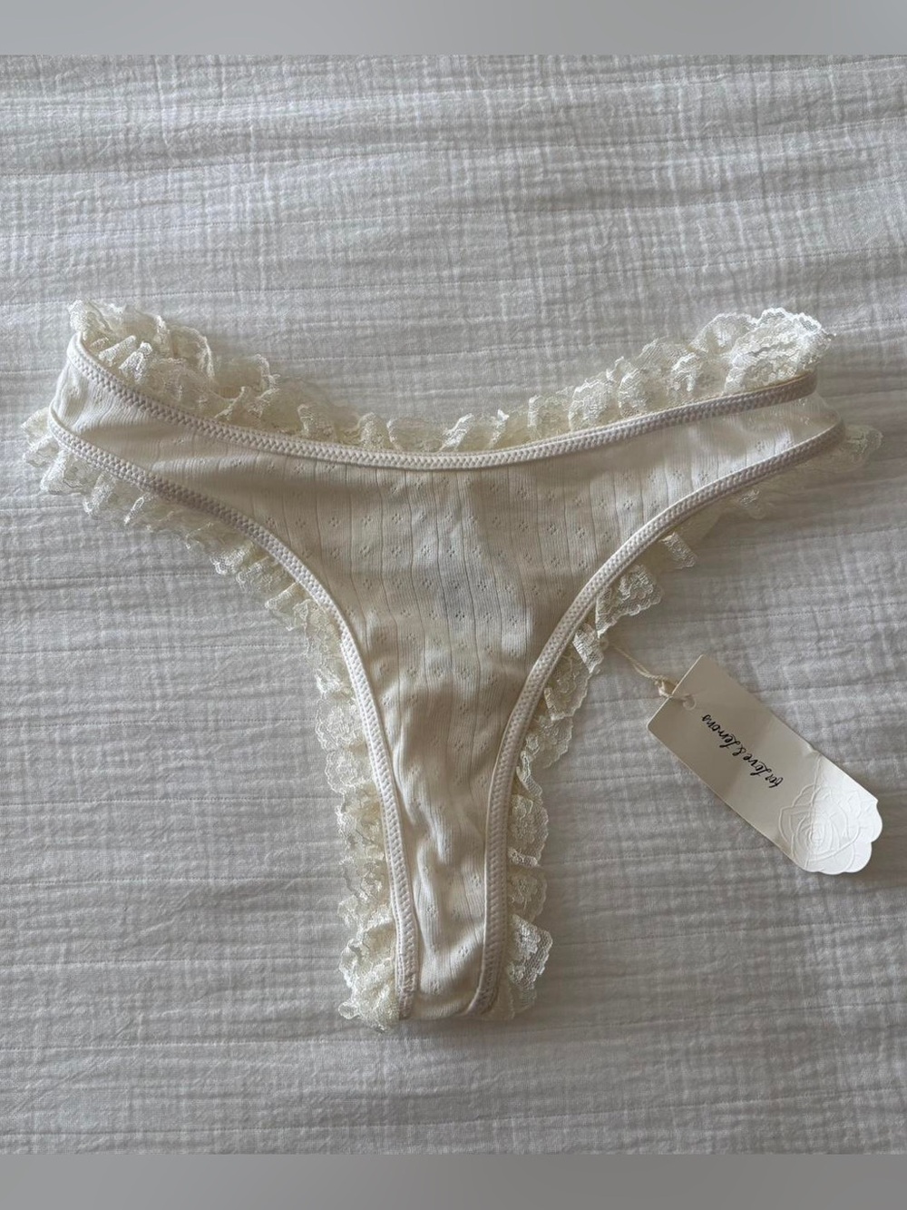 For Love & Lemons Delicate Lace thong. Tag Is Small BUT Fits Like XS
